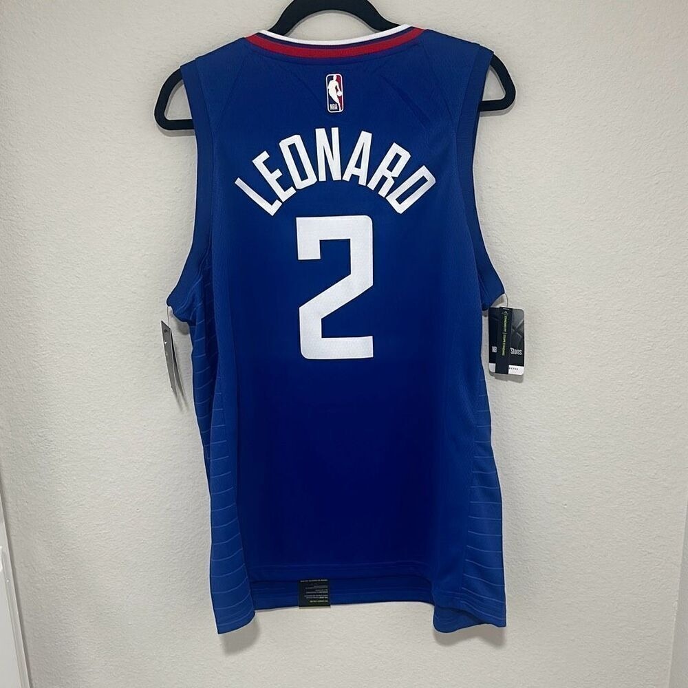 NWT Nike Mens Royal Blue Kawhi Leonard Icon LA Clippers City Swingman Jersey XL - Picture 6 of 6